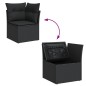 vidaXL Set de muebles de jardín 5 pzas y cojines ratán sintético negro vidaXL Set de muebles de jardín 5 pzas y cojines ratán sintético negro