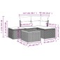 vidaXL Set de muebles de jardín 5 pzas y cojines ratán sintético negro vidaXL Set de muebles de jardín 5 pzas y cojines ratán sintético negro