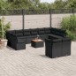 vidaXL Set de sofás de jardín y cojines 13 pzas ratán sintético negro vidaXL Set de sofás de jardín y cojines 13 pzas ratán sintético negro