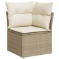 vidaXL Set de sofás de jardín 11pzas con cojines ratán sintético beige vidaXL Set de sofás de jardín 11pzas con cojines ratán sintético beige