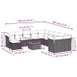 vidaXL Set de sofás de jardín 12 piezas cojines ratán sintético negro vidaXL Set de sofás de jardín 12 piezas cojines ratán sintético negro