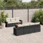 vidaXL Set de sofás de jardín 8 piezas y cojines ratán sintético negro vidaXL Set de sofás de jardín 8 piezas y cojines ratán sintético negro