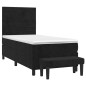 vidaXL Cama box spring con colchón terciopelo negro 80x200 cm vidaXL Cama box spring con colchón terciopelo negro 80x200 cm