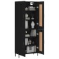 vidaXL Aparador alto madera contrachapada negro 69,5x34x180 cm vidaXL Aparador alto madera contrachapada negro 69,5x34x180 cm