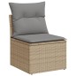 vidaXL Juego de sofás jardín con cojines beige mezcla 13 pzas ratán PE vidaXL Juego de sofás jardín con cojines beige mezcla 13 pzas ratán PE