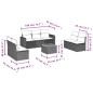 vidaXL Set de sofás de jardín 8 piezas y cojines ratán sintético negro vidaXL Set de sofás de jardín 8 piezas y cojines ratán sintético negro