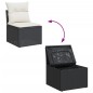 vidaXL Set de sofás de jardín 8 piezas y cojines ratán sintético negro vidaXL Set de sofás de jardín 8 piezas y cojines ratán sintético negro