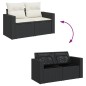 vidaXL Set de sofás de jardín 8 piezas y cojines ratán sintético negro vidaXL Set de sofás de jardín 8 piezas y cojines ratán sintético negro