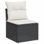 vidaXL Set de sofás de jardín 8 piezas y cojines ratán sintético negro vidaXL Set de sofás de jardín 8 piezas y cojines ratán sintético negro
