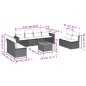 vidaXL Set de sofás de jardín 8 piezas y cojines ratán sintético negro vidaXL Set de sofás de jardín 8 piezas y cojines ratán sintético negro