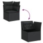 vidaXL Set de sofás de jardín 6 piezas y cojines ratán sintético negro vidaXL Set de sofás de jardín 6 piezas y cojines ratán sintético negro