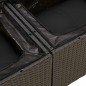 vidaXL Set de sofás de jardín 6 piezas y cojines ratán sintético negro vidaXL Set de sofás de jardín 6 piezas y cojines ratán sintético negro