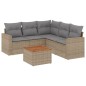 vidaXL Juego de sofás jardín con cojines beige mezcla 6 pzas ratán PE vidaXL Juego de sofás jardín con cojines beige mezcla 6 pzas ratán PE