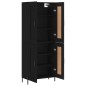 vidaXL Aparador alto madera contrachapada negro 69,5x34x180 cm vidaXL Aparador alto madera contrachapada negro 69,5x34x180 cm