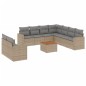 vidaXL Juego de sofás jardín con cojines beige 10 pzas ratán sintético vidaXL Juego de sofás jardín con cojines beige 10 pzas ratán sintético