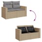 vidaXL Juego de sofás jardín con cojines beige 10 pzas ratán sintético vidaXL Juego de sofás jardín con cojines beige 10 pzas ratán sintético