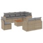 vidaXL Juego de sofás jardín con cojines beige mezcla 9 pzas ratán PE vidaXL Juego de sofás jardín con cojines beige mezcla 9 pzas ratán PE