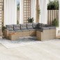 vidaXL Juego de sofás jardín con cojines beige 10 pzas ratán sintético vidaXL Juego de sofás jardín con cojines beige 10 pzas ratán sintético