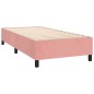 vidaXL Cama box spring con colchón terciopelo rosa 90x200 cm vidaXL Cama box spring con colchón terciopelo rosa 90x200 cm