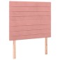 vidaXL Cama box spring con colchón terciopelo rosa 90x200 cm vidaXL Cama box spring con colchón terciopelo rosa 90x200 cm