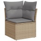 vidaXL Juego de sofás jardín con cojines beige mezcla 11 pzas ratán PE vidaXL Juego de sofás jardín con cojines beige mezcla 11 pzas ratán PE