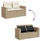vidaXL Juego de sofás jardín con cojines beige 10 pzas ratán sintético vidaXL Juego de sofás jardín con cojines beige 10 pzas ratán sintético