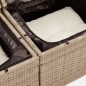 vidaXL Juego de sofás jardín con cojines beige 10 pzas ratán sintético vidaXL Juego de sofás jardín con cojines beige 10 pzas ratán sintético