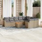 vidaXL Juego de sofás jardín con cojines beige 10 pzas ratán sintético vidaXL Juego de sofás jardín con cojines beige 10 pzas ratán sintético