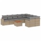 vidaXL Juego de sofás jardín con cojines beige 10 pzas ratán sintético vidaXL Juego de sofás jardín con cojines beige 10 pzas ratán sintético