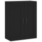 vidaXL Aparador alto madera contrachapada negro 69,5x34x180 cm vidaXL Aparador alto madera contrachapada negro 69,5x34x180 cm