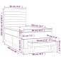 vidaXL Cama box spring con colchón terciopelo rosa 90x200 cm vidaXL Cama box spring con colchón terciopelo rosa 90x200 cm