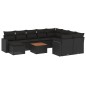 vidaXL Set de sofás de jardín 11 pzas y cojines ratán sintético negro vidaXL Set de sofás de jardín 11 pzas y cojines ratán sintético negro