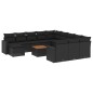 vidaXL Set de sofás de jardín y cojines 13 pzas ratán sintético negro vidaXL Set de sofás de jardín y cojines 13 pzas ratán sintético negro