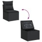 vidaXL Set de sofás de jardín y cojines 13 pzas ratán sintético negro vidaXL Set de sofás de jardín y cojines 13 pzas ratán sintético negro