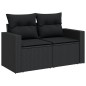 vidaXL Set de sofás de jardín y cojines 13 pzas ratán sintético negro vidaXL Set de sofás de jardín y cojines 13 pzas ratán sintético negro