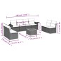 vidaXL Set de muebles de jardín 9 pzas y cojines ratán sintético gris vidaXL Set de muebles de jardín 9 pzas y cojines ratán sintético gris