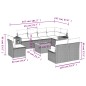 vidaXL Set de muebles de jardín 9 pzas y cojines ratán sintético gris vidaXL Set de muebles de jardín 9 pzas y cojines ratán sintético gris