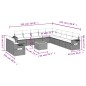 vidaXL Set de sofás de jardín 12 pzas y cojines ratán sintético marrón vidaXL Set de sofás de jardín 12 pzas y cojines ratán sintético marrón