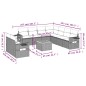 vidaXL Set de sofás de jardín 10 pzas con cojines ratán sintético gris vidaXL Set de sofás de jardín 10 pzas con cojines ratán sintético gris