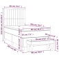 vidaXL Cama box spring con colchón terciopelo gris claro 90x190 cm vidaXL Cama box spring con colchón terciopelo gris claro 90x190 cm