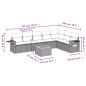 vidaXL Set de sofás de jardín 8 pzas y cojines ratán sintético gris vidaXL Set de sofás de jardín 8 pzas y cojines ratán sintético gris
