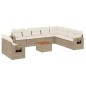 vidaXL Set de sofás de jardín 11pzas con cojines ratán sintético beige vidaXL Set de sofás de jardín 11pzas con cojines ratán sintético beige