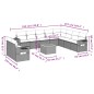 vidaXL Set de sofás de jardín 11pzas con cojines ratán sintético beige vidaXL Set de sofás de jardín 11pzas con cojines ratán sintético beige