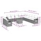 vidaXL Set de sofás de jardín 12 pzas con cojines ratán sintético gris vidaXL Set de sofás de jardín 12 pzas con cojines ratán sintético gris