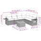 vidaXL Set de sofás de jardín 7 piezas con cojines ratán PE gris vidaXL Set de sofás de jardín 7 piezas con cojines ratán PE gris