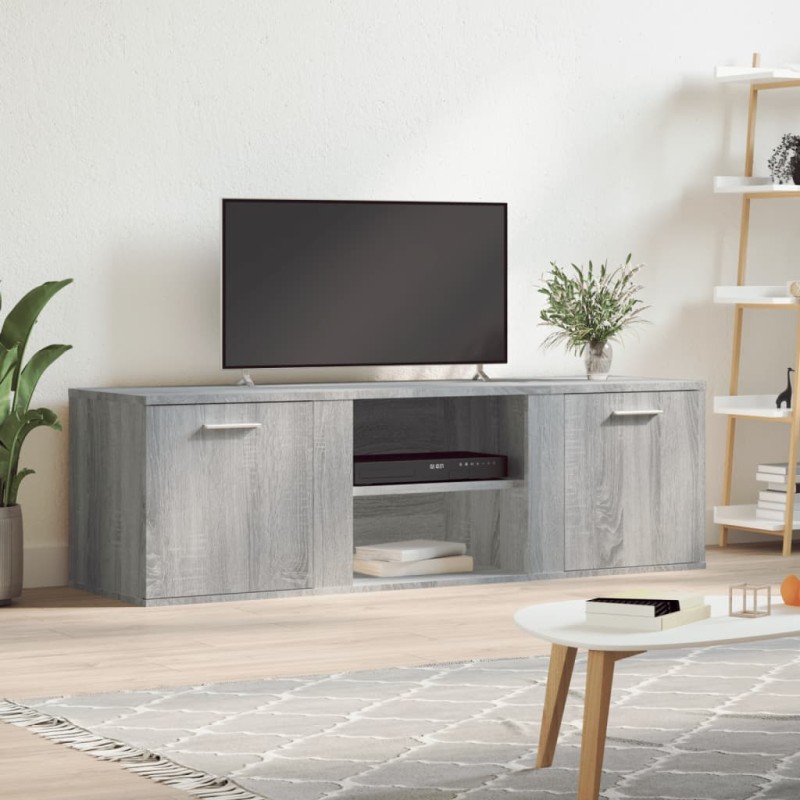 vidaXL Mueble de TV de madera de ingeniería gris sonoma 120x34x37 cm vidaXL Mueble de TV de madera de ingeniería gris sonoma 120x34x37 cm