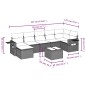 vidaXL Set de sofás de jardín 8 piezas y cojines ratán sintético negro vidaXL Set de sofás de jardín 8 piezas y cojines ratán sintético negro