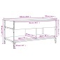 vidaXL Mesa de centro madera ingeniería metal roble humo 100x50x50 cm