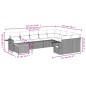 vidaXL Set de sofás de jardín 10 pzas cojines ratán sintético negro vidaXL Set de sofás de jardín 10 pzas cojines ratán sintético negro