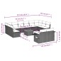 vidaXL Set de sofás de jardín y cojines 13 pzas ratán sintético negro vidaXL Set de sofás de jardín y cojines 13 pzas ratán sintético negro
